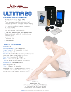 ultima 20 tens unit features - Medi