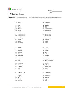 Antonyms 2 - English for Everyone