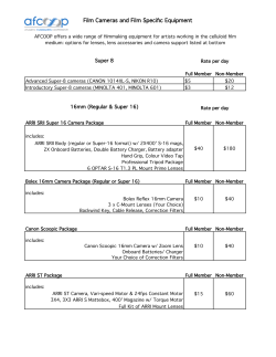 Film Cameras and Film Specific Equipment