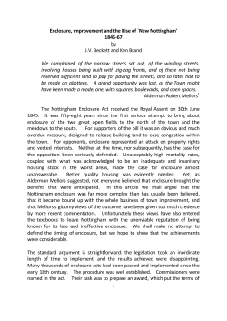 Enclosure, Improvement and the Rise of `New Nottingham` 1845