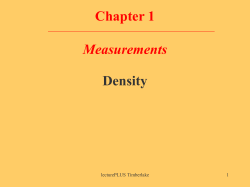 Chapter 1 Measurements Density
