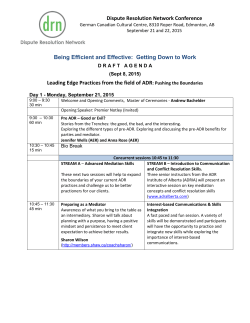 Conference agenda