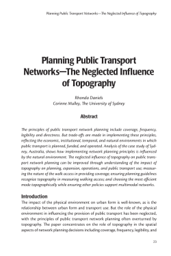 Planning Public Transport Networks&mdash;The Neglected Influence of