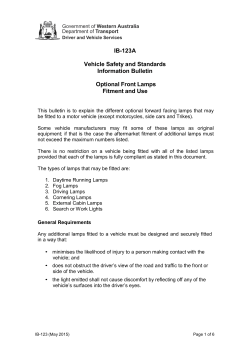 IB - 123 - Optional Front Lamps