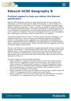 Topic 4 UK Evolving Physical Landscape.