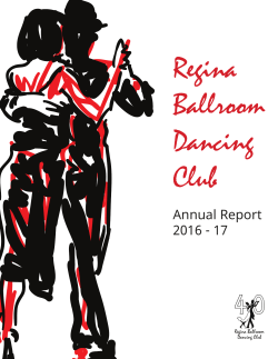 Annual Report 2016-17 - Regina Ballroom Dancing Club