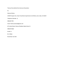 Essay Group 2 #10 Thomas Paine Behind the