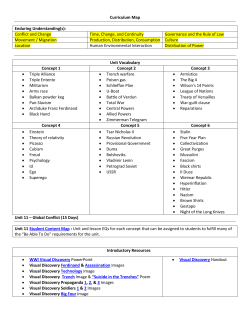 Curriculum Map Enduring Understanding(s): Conflict and Change