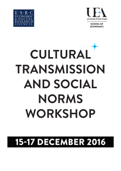 cultural transmission and social norms workshop
