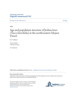 Age and population structure of Joshua trees