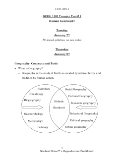 GEOG 1101 - Student Notes
