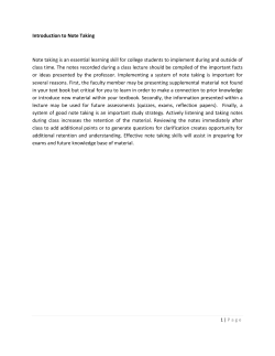 Notetaking Strategies