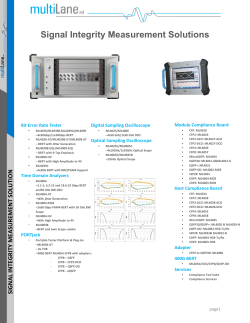 Signal Integrity Measurement Solutions