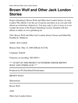 Brown Wolf and Other Jack London Stories