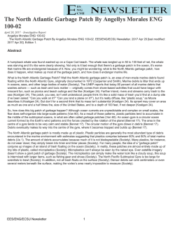 The North Atlantic Garbage Patch By Angellys Morales ENG 100