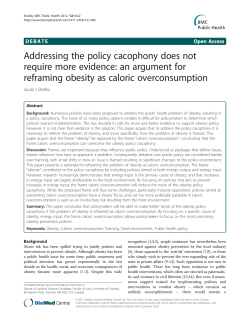 Addressing the policy cacophony does not require more evidence