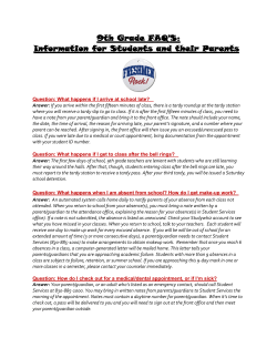 9th Grade FAQ`S: Information for Students and their