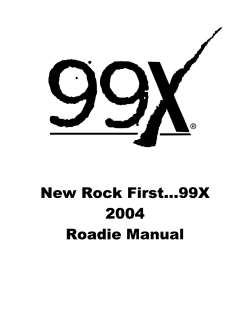 New Rock First&hellip;99X 2004 Roadie Manual