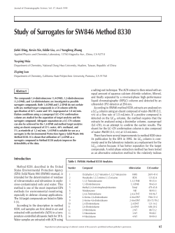 Study of Surrogates for SW846 Method 8330