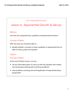 Exponential Growth and Decay completed