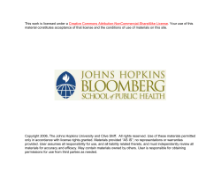 Lecture 3: Water in a Rural Setting