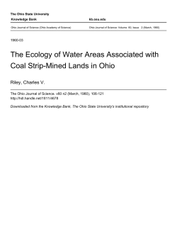 The Ecology of Water Areas Associated with Coal Strip