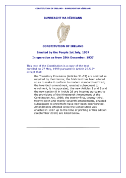 March 2010 Version - Constitution of Ireland