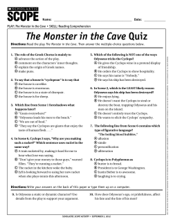 The Monster in the Cave Quiz