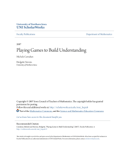 Playing Games to Build Understanding