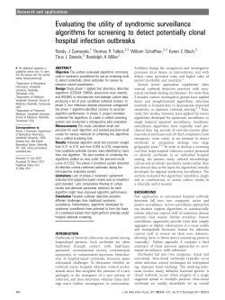 Evaluating the utility of syndromic surveillance algorithms for