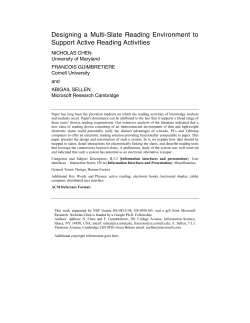 Designing a Multi-Slate Reading Environment to Support Active