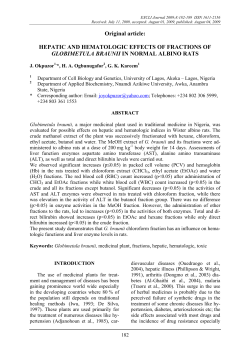 HEPATIC AND HEMATOLOGIC EFFECTS OF FRACTIONS OF