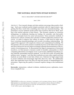 The Natural Selection of Bad Science