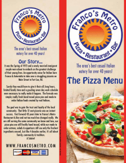 The Pizza Menu - Franco`s Metro