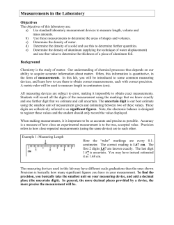 Measurements in the Laboratory