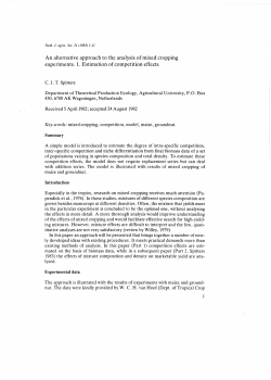 An alternative approach to the analysis of mixed cropping