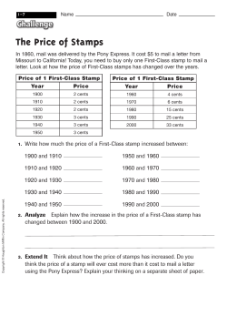 The Price of Stamps