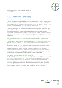 FAQ Food Chain Partnership