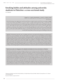 Smoking habits and attitudes among university students in Palestine