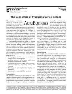 The Economics of Producing Coffee in Kona