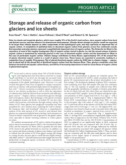 Storage and release of organic carbon from glaciers and ice sheets