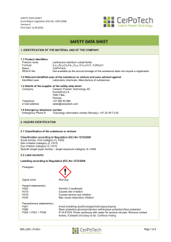 safety data sheet