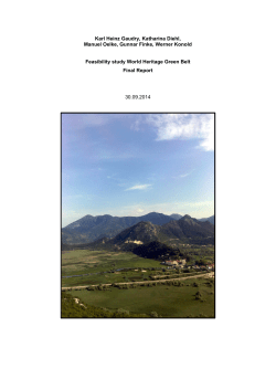 Feasibility study World Heritage Green Belt - Final Report