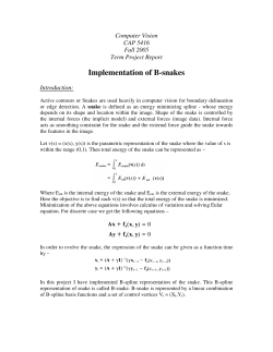 Implementation of B-snakes - UF CISE