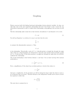 Graphing - CPCC Physics Lab