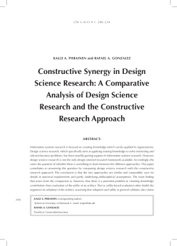 Constructive Synergy in Design Science Research: A Comparative