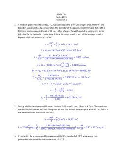 CIVL 4151 Spring 2015 Homework 5 1. A medium