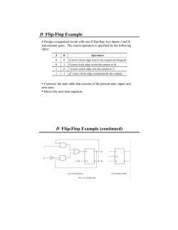 D Flip-Flop Example D Flip