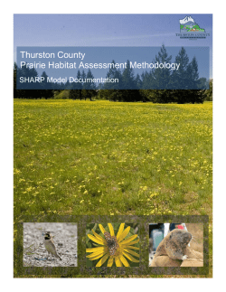 Protocol Document Prairie Habitat Assessment Methodology