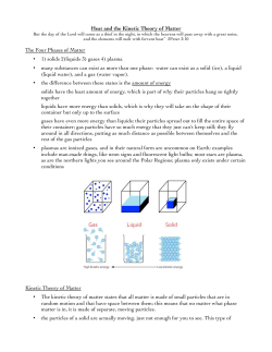 Heat and Kinetic Theory of Matter
